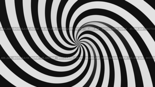 Endless black and white hypnotic spiral. Стоковое видео, видеограф Михаил Коханчиков / Фотобанк Лори