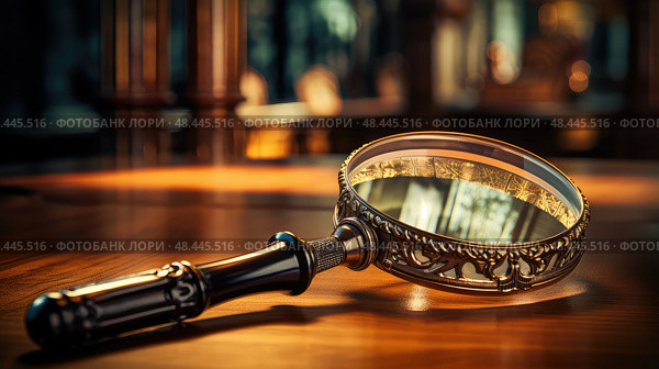 enlarge magnifier glass ai generated. Стоковое AI-изображение, AI-художник Vectorwin / Фотобанк Лори