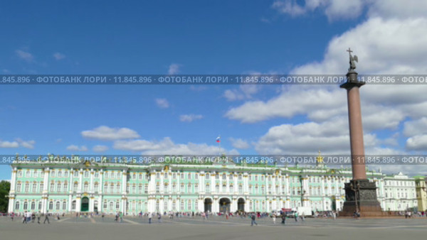 Эрмитаж и Дворцовая площадь - timelapse (2015 год). Редакционное видео, видеограф Михаил Коханчиков / Фотобанк Лори