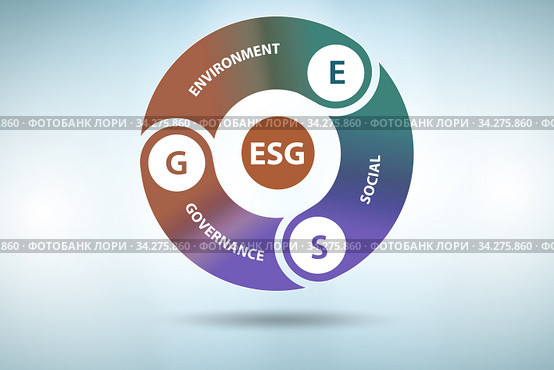ESG concept as environmental and social governance. Стоковое фото, фотограф Elnur / Фотобанк Лори