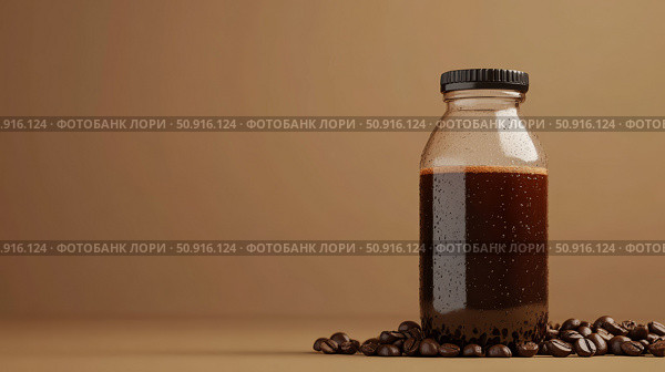 espresso coffee bottled ai generated. Стоковое AI-изображение, AI-художник Vectorwin / Фотобанк Лори