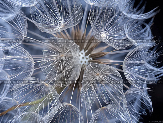 Ethereal Dandelion Close-up. Стоковое AI-изображение, AI-художник Кирилл Черезов / Фотобанк Лори
