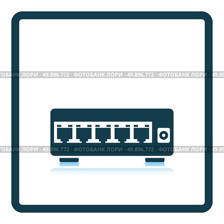 Ethernet switch icon. Shadow reflection design. Vector illustration. Стоковая иллюстрация, агентство Ingram Publishing / Фотобанк Лори