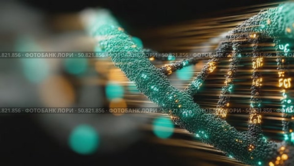 Exploring the structure and function of DNA in a modern scientific environment. Стоковое AI-видео, аниматор Ekaterina Ismagilova / Фотобанк Лори