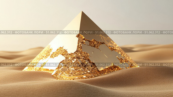 extraction fracturing pyramid ai generated. Стоковое AI-изображение, AI-художник Vectorwin / Фотобанк Лори