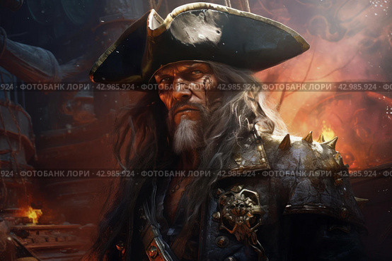 Fearless Pirate captains. Generate Ai. Стоковое AI-изображение, AI-художник Иван Рябоконь / Фотобанк Лори