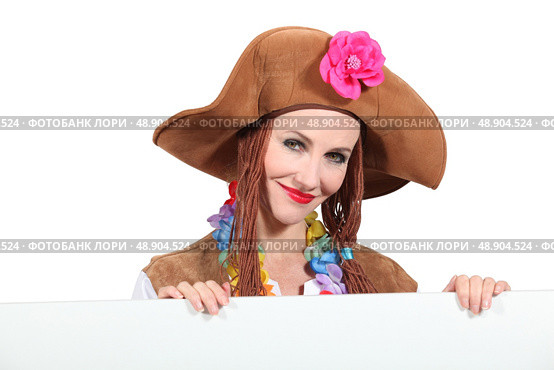 Female character with brown hat. Стоковое фото, агентство Ingram Publishing / Фотобанк Лори