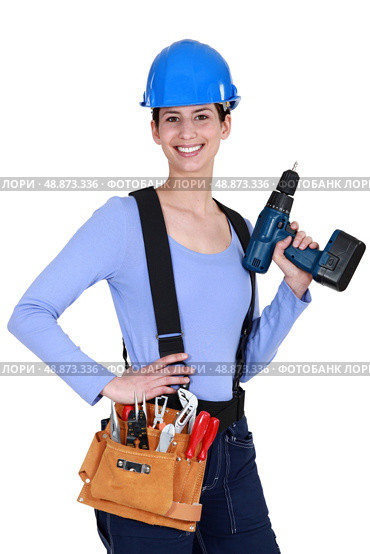 female diy enthusiast. Стоковое фото, агентство Ingram Publishing / Фотобанк Лори
