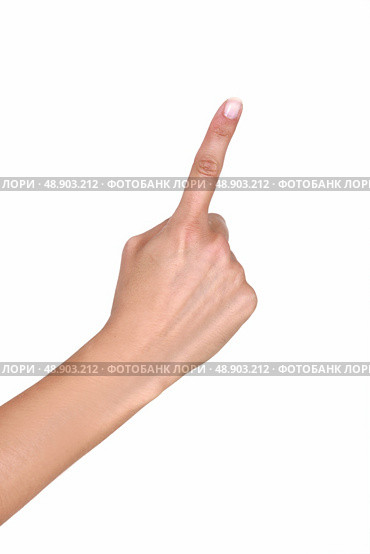 Female hand with outstretched finger. Стоковое фото, агентство Ingram Publishing / Фотобанк Лори
