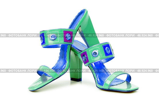 Female shoes on white background. Стоковое фото, агентство Ingram Publishing / Фотобанк Лори