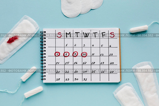 feminine sanitary products calendar. Стоковое фото, агентство Ingram Publishing / Фотобанк Лори