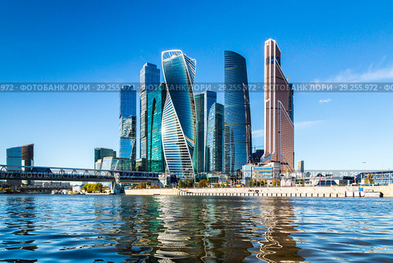 Финансово-офисный центр "Москва-Сити", город Москва (2018 год). Редакционное фото, фотограф Ольга Сейфутдинова / Фотобанк Лори