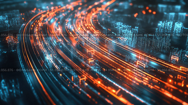 firewall looping network traffic ai generated. Стоковое AI-изображение, AI-художник Vectorwin / Фотобанк Лори