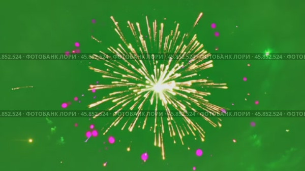 Fireworks on green screen background. Vibrant Colorful holiday firecracker animated on green backdrop. Firework animation. Frame Template. Chroma key. Motion graphics. Creative video clip for overlay. Стоковое AI-видео, аниматор Марина Демидюк / Фотобанк Лори