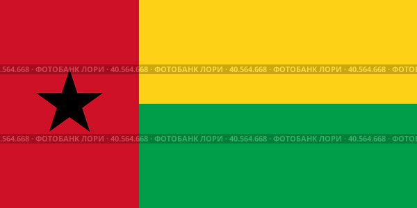 Флаг Гвинеи-Бисау. Стоковая иллюстрация, иллюстратор Олег Безруков / Фотобанк Лори