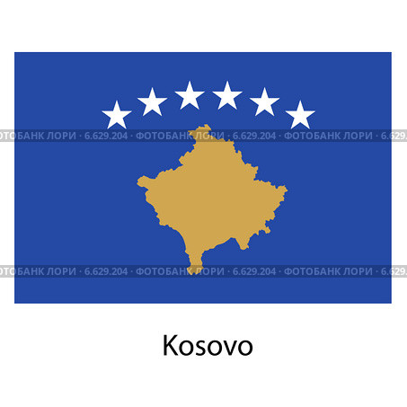Флаг Косово. Стоковая иллюстрация, иллюстратор Фотограф / Фотобанк Лори