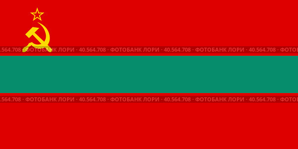 Флаг Приднестровья. Стоковая иллюстрация, иллюстратор Олег Безруков / Фотобанк Лори