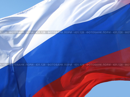 Флаг России. Стоковое фото, фотограф Геннадий Соловьев / Фотобанк Лори