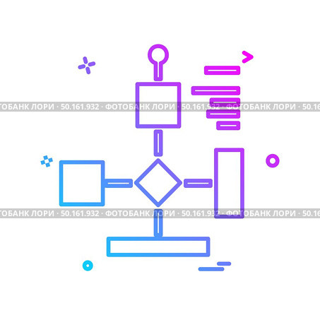 Flowchart icon design vector. Стоковая иллюстрация, агентство Ingram Publishing / Фотобанк Лори