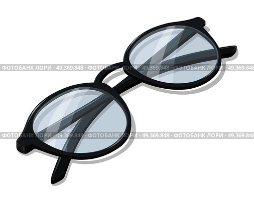 Folded glasses vector icon in isometric projection. Classic round eyeglasses illustration. Fashion, medical, style accessory. Optical instrument for good eyesight. Isolated on white background. Folded Glasses Vector Illustration in Isometry. Стоковая иллюстрация, агентство Ingram Publishing / Фотобанк Лори