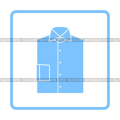 Folded Shirt Icon. Blue Frame Design. Vector Illustration. Стоковая иллюстрация, агентство Ingram Publishing / Фотобанк Лори