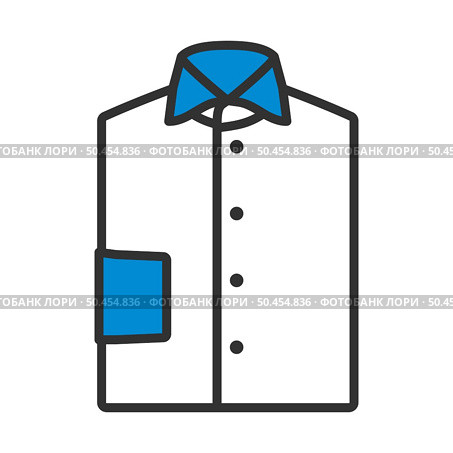 Folded Shirt Icon. Editable Bold Outline With Color Fill Design. Vector Illustration. Стоковая иллюстрация, агентство Ingram Publishing / Фотобанк Лори