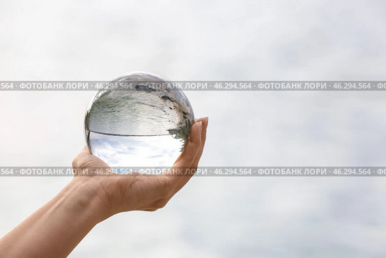 Fortune teller with crystal ball outdoors. Стоковое фото, фотограф Pixel_shot / Фотобанк Лори