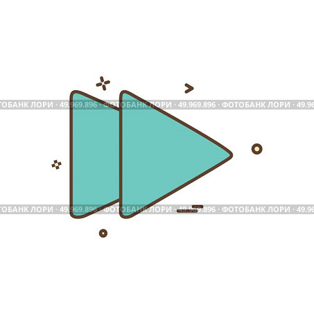 Forward Media icon design vector . Стоковая иллюстрация, агентство Ingram Publishing / Фотобанк Лори