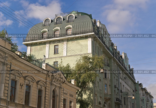 Фрагмент дома Арафелова и доходного дома В.Баскакова (2010 год). Стоковое фото, фотограф Алёшина Оксана / Фотобанк Лори