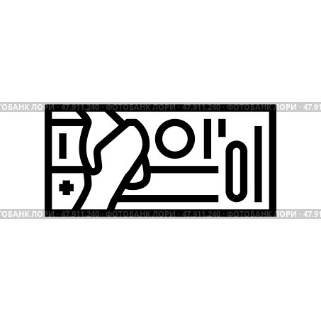 franc chf line icon vector illustration. Стоковая иллюстрация, иллюстратор Vectorwin / Фотобанк Лори