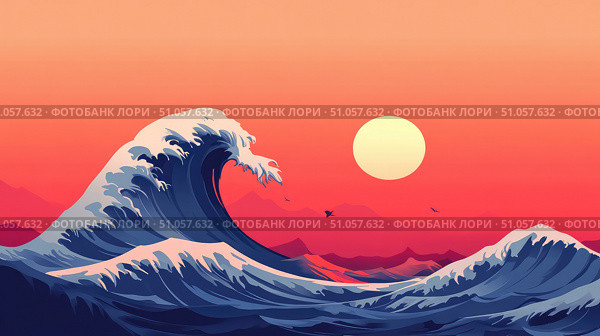 frequency syncing wave ai generated. Стоковое AI-изображение, AI-художник Vectorwin / Фотобанк Лори