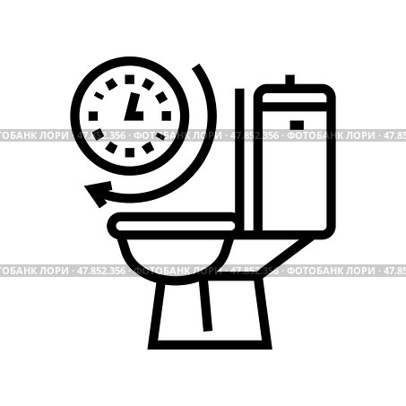 frequent urination line icon vector illustration. Стоковая иллюстрация, иллюстратор Vectorwin / Фотобанк Лори