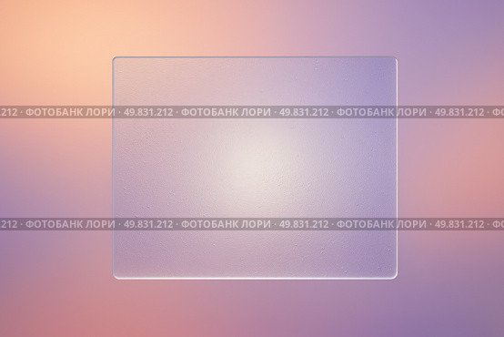 Frosted glass rectangle centered on soft pastel pink purple background, minimalistic design perfect for branding, web presentation, creative mockup or product display. Стоковая иллюстрация, иллюстратор Павел Муравьев / Фотобанк Лори