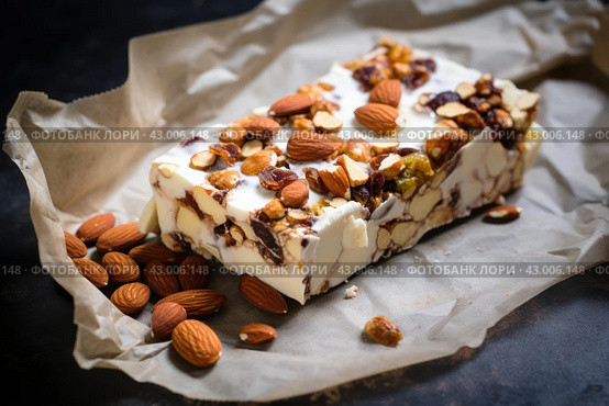 Fudgy Nutty nougat. Generate Ai. Стоковое AI-изображение, AI-художник Иван Рябоконь / Фотобанк Лори