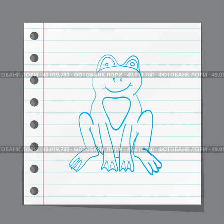 funny cartoon frog. Стоковая иллюстрация, агентство Ingram Publishing / Фотобанк Лори