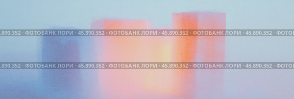 Футуристический городской пейзаж с эффектом глитч-голографии. Стоковое AI-изображение, AI-художник ФотоИнтеллект / Фотобанк Лори