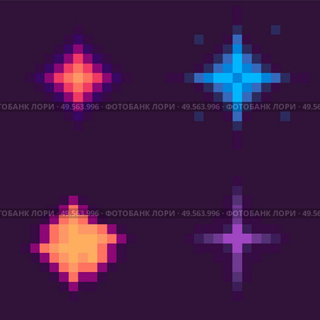 Galaxy game vector, pixel stars and burst isolated icons of pixelated design, 8 bit graphics flat style, elements of retro gaming, celestial dust. Stars Set, Pixel Space Game Icons, Starry Galaxy. Стоковая иллюстрация, агентство Ingram Publishing / Фотобанк Лори
