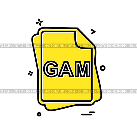 GAM file type icon design vector. Стоковая иллюстрация, агентство Ingram Publishing / Фотобанк Лори