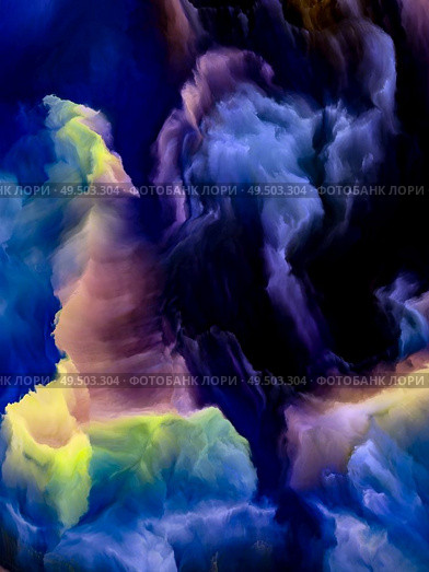 Gas Giant Atmosphere. Impossible Planet series. Composition of vibrant flow of hues and gradients for subject of art, creativity and design. Стоковое фото, агентство Ingram Publishing / Фотобанк Лори