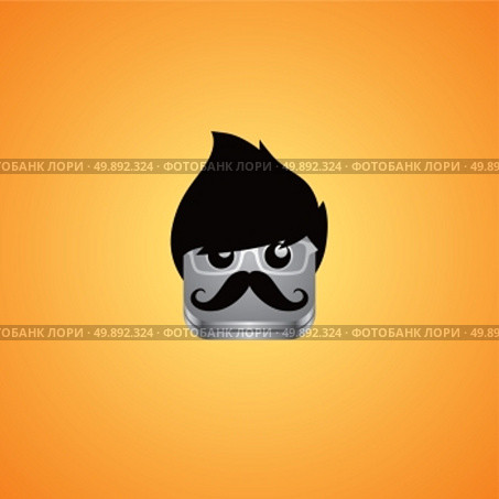 geek guy avatar portrait. geek guy avatar portrait theme vector art illustration. Стоковая иллюстрация, агентство Ingram Publishing / Фотобанк Лори