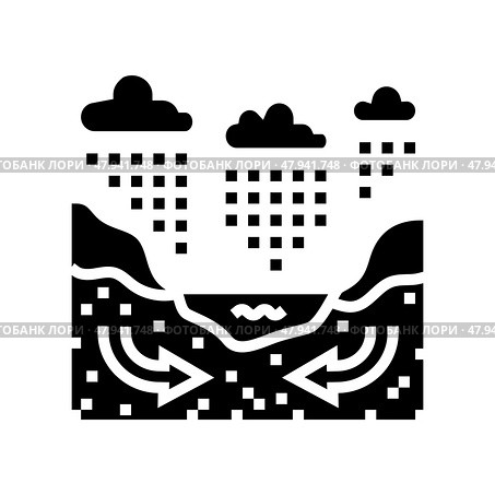 geotechnical analysis hydrogeologist glyph icon vector illustration. Стоковая иллюстрация, иллюстратор Vectorwin / Фотобанк Лори