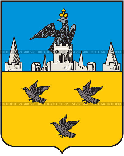 Герб города Ливны 1781 года. Орловская область. Стоковая иллюстрация, иллюстратор Владимир Макеев / Фотобанк Лори