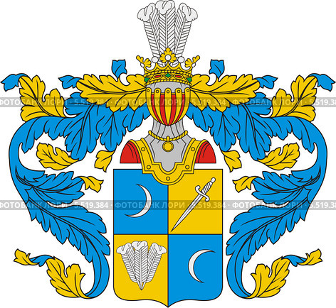 Герб рода Борисовых. Стоковая иллюстрация, иллюстратор VectorImages / Фотобанк Лори