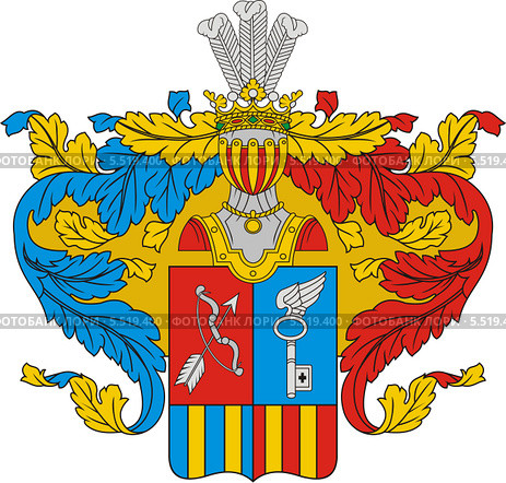 Герб рода Черкасовых. Стоковая иллюстрация, иллюстратор VectorImages / Фотобанк Лори
