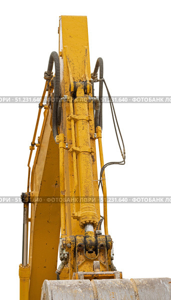 Гидравлическая система экскаватора на белом фоне. Excavator hydraulic system on a white background. Стоковое фото, фотограф Татьяна Д / Фотобанк Лори