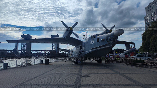 Гидросамолет Б-12, музей "Мирового океана", г. Калининград (2024 год). Редакционное фото, фотограф Ирина / Фотобанк Лори