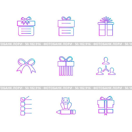 giftboxes , gifts , christmas , birthdays , dollar,  shopping, compass , checkboxes , search , chart , time , map , icon, vector, design,  flat,  collection, style, creative,  icons. Стоковая иллюстрация, агентство Ingram Publishing / Фотобанк Лори