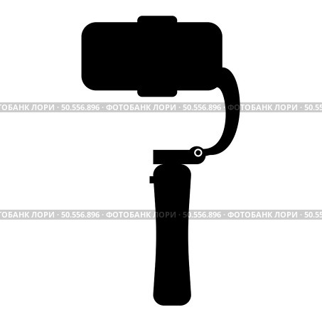 Gimbal mobile stabilizer for smartphone camera cell phone steady cam icon black color vector illustration image flat style simple. Gimbal mobile stabilizer for smartphone camera cell phone steady cam icon black color vector illustration image flat style. Стоковая иллюстрация, агентство Ingram Publishing / Фотобанк Лори