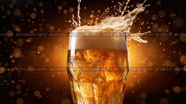glass bubble beer drink effervescent ai generated. Стоковое AI-изображение, AI-художник Vectorwin / Фотобанк Лори
