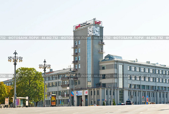 Главный офис компании РЖД. Новая Басманная улица, 2. Москва (2024 год). Редакционное фото, фотограф E. O. / Фотобанк Лори